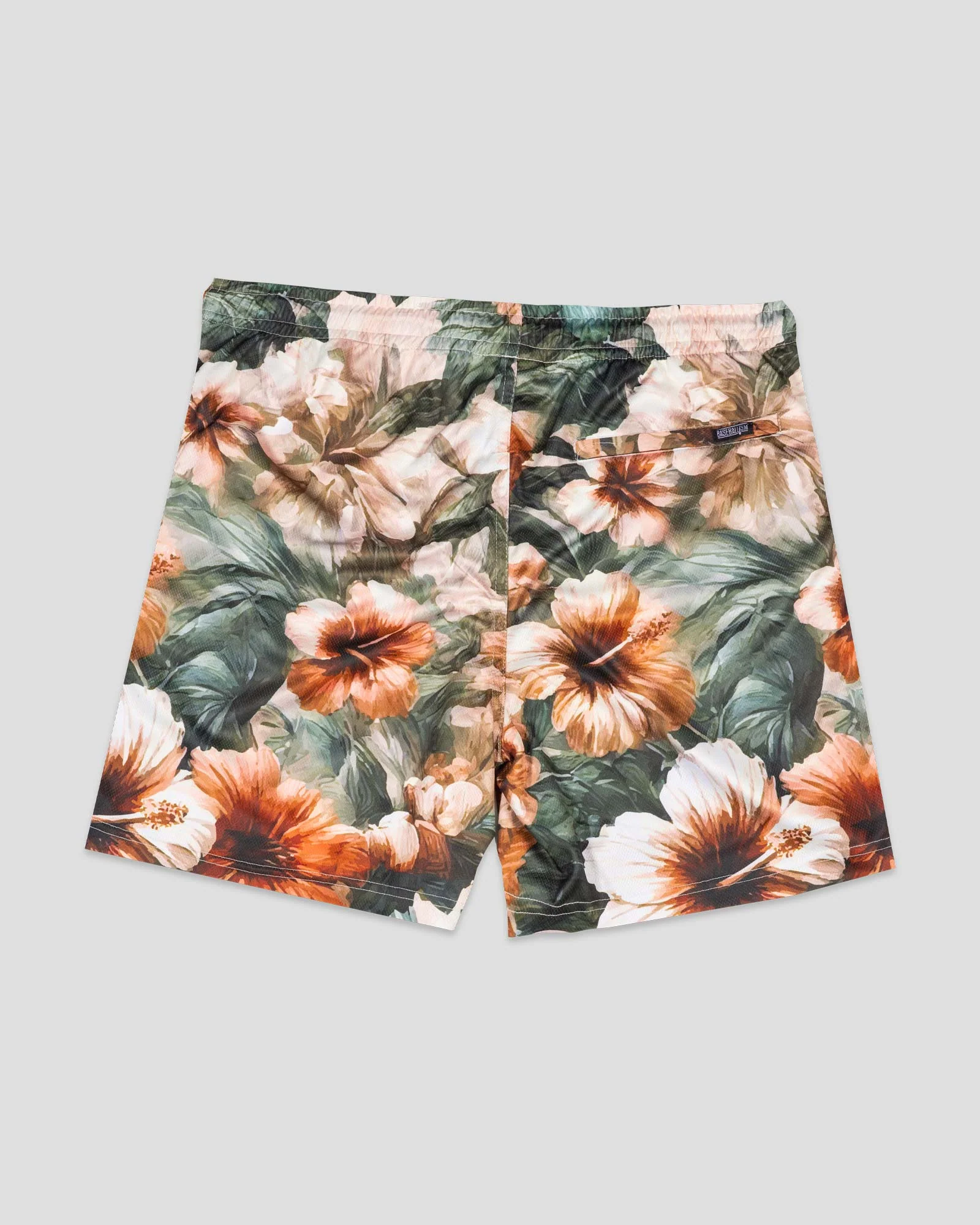 Aloha Hibiscus Pattern Diamond Air Mesh Shorts - Image 2