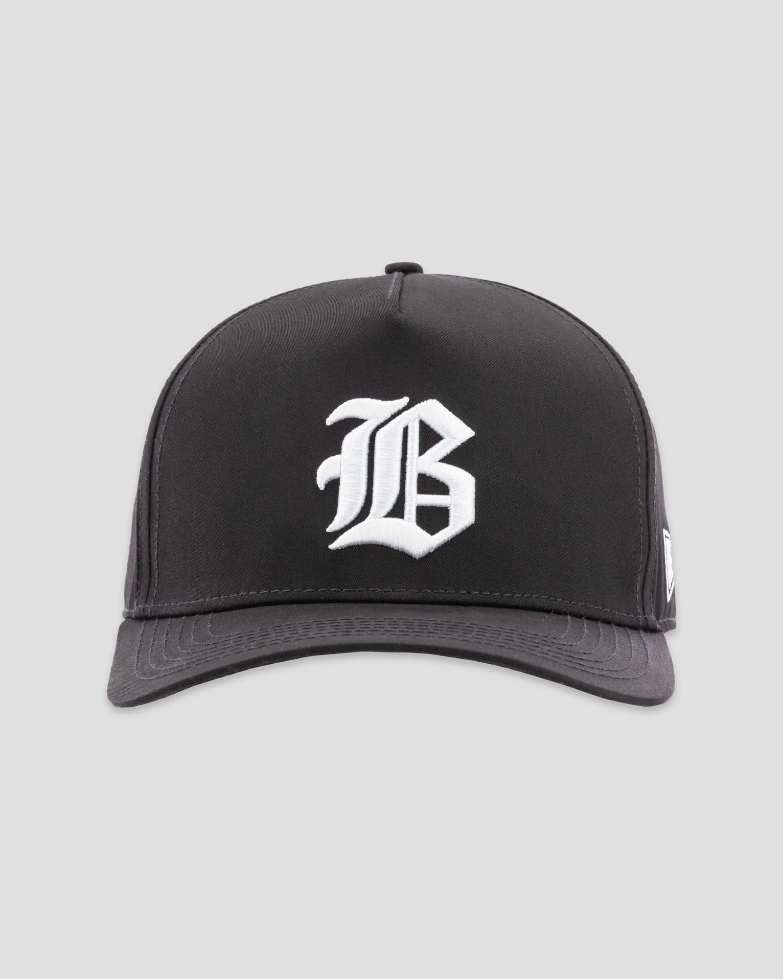Baseballism Old English Home Plate B Five Panel Cap - Black - Image 2