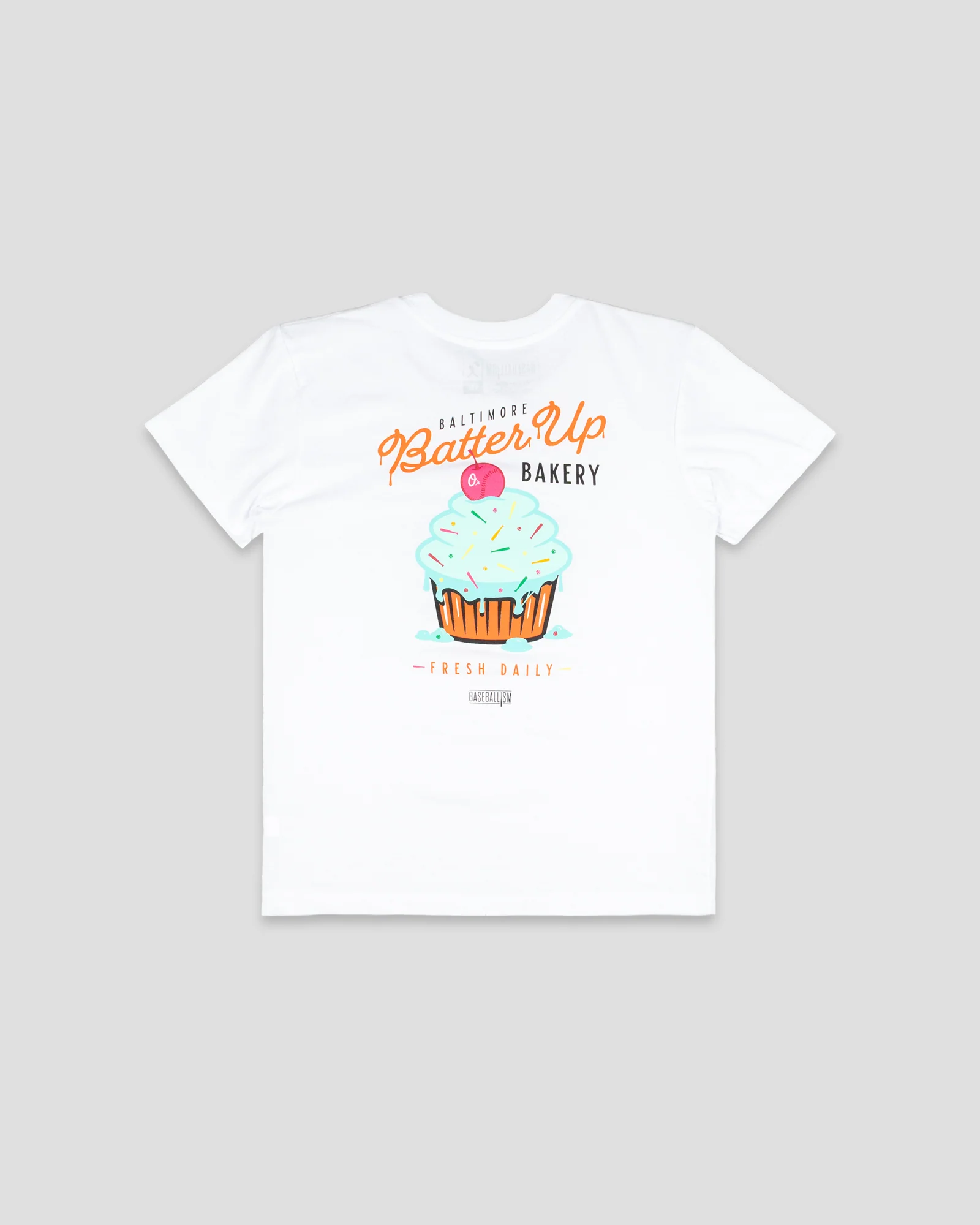Batter Up Bakery Confetti Cupcake Youth T-Shirt - Baltimore Orioles