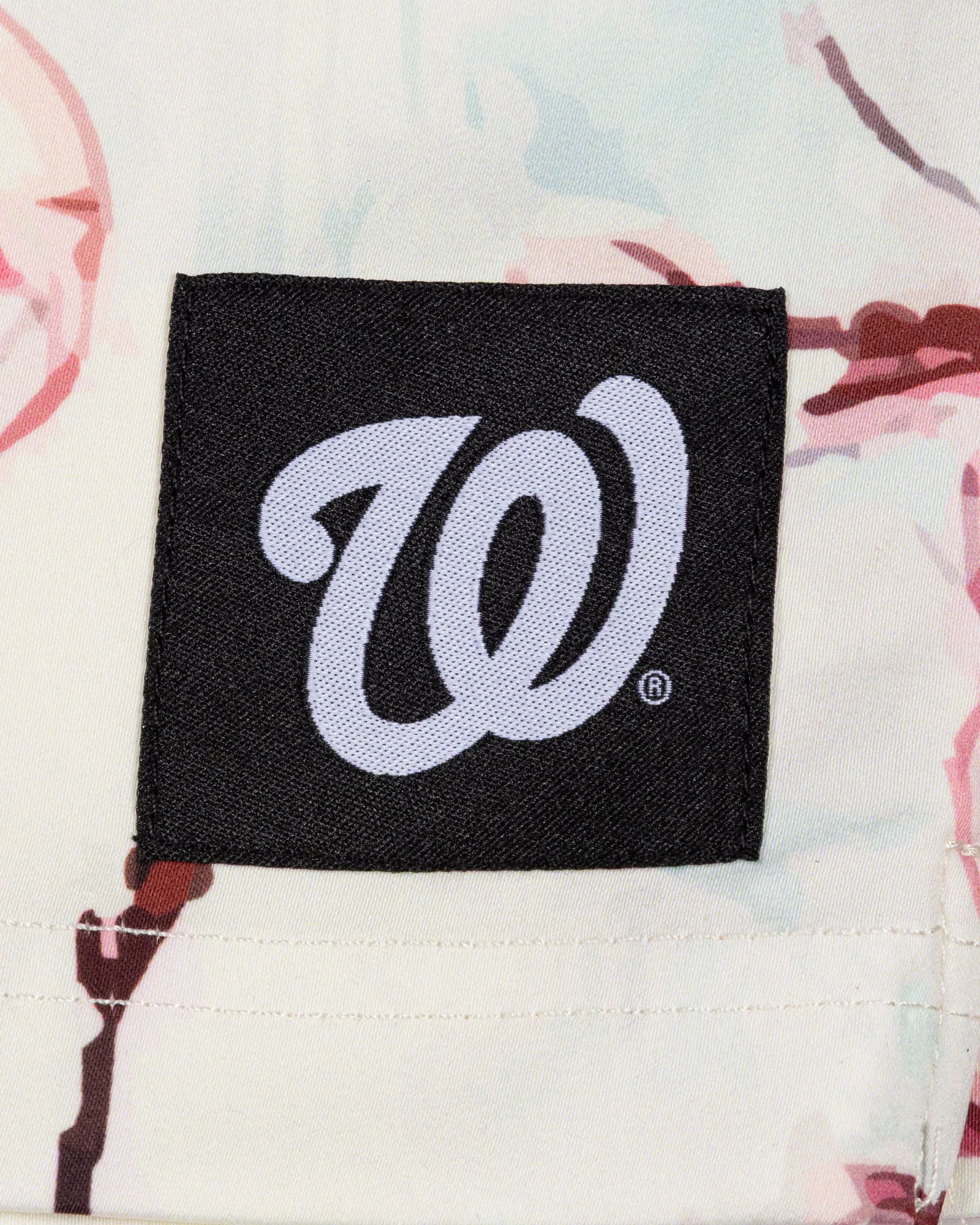 Cherry Blossom Baseball Diamond Lux Satin Youth Shorts - Washington Nationals - Image 3