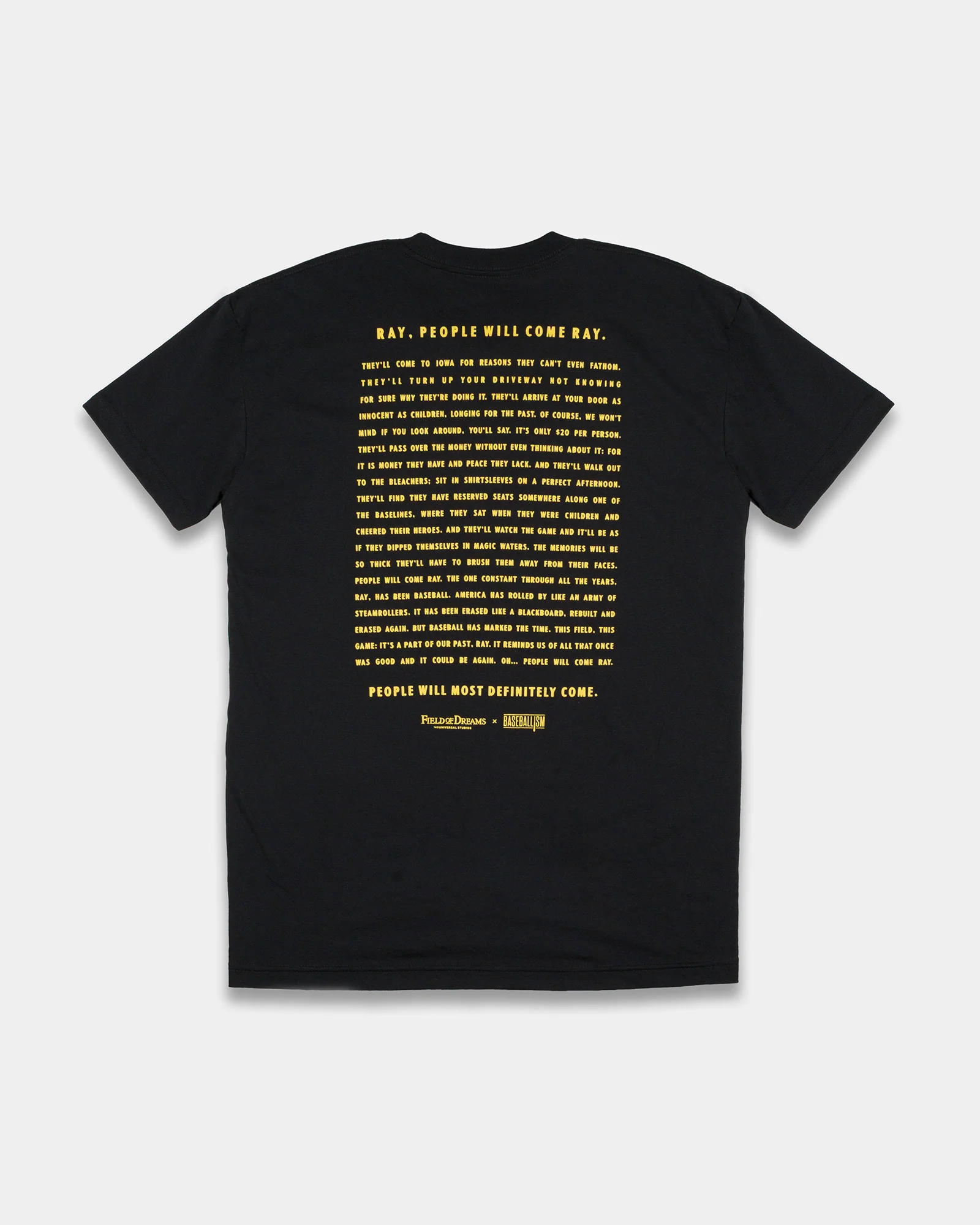 Field of Dreams People Will Come T-Shirt - Black