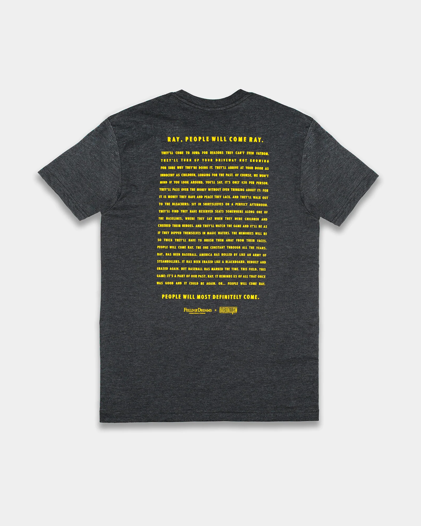 Field of Dreams People Will Come T-Shirt - Dark Grey