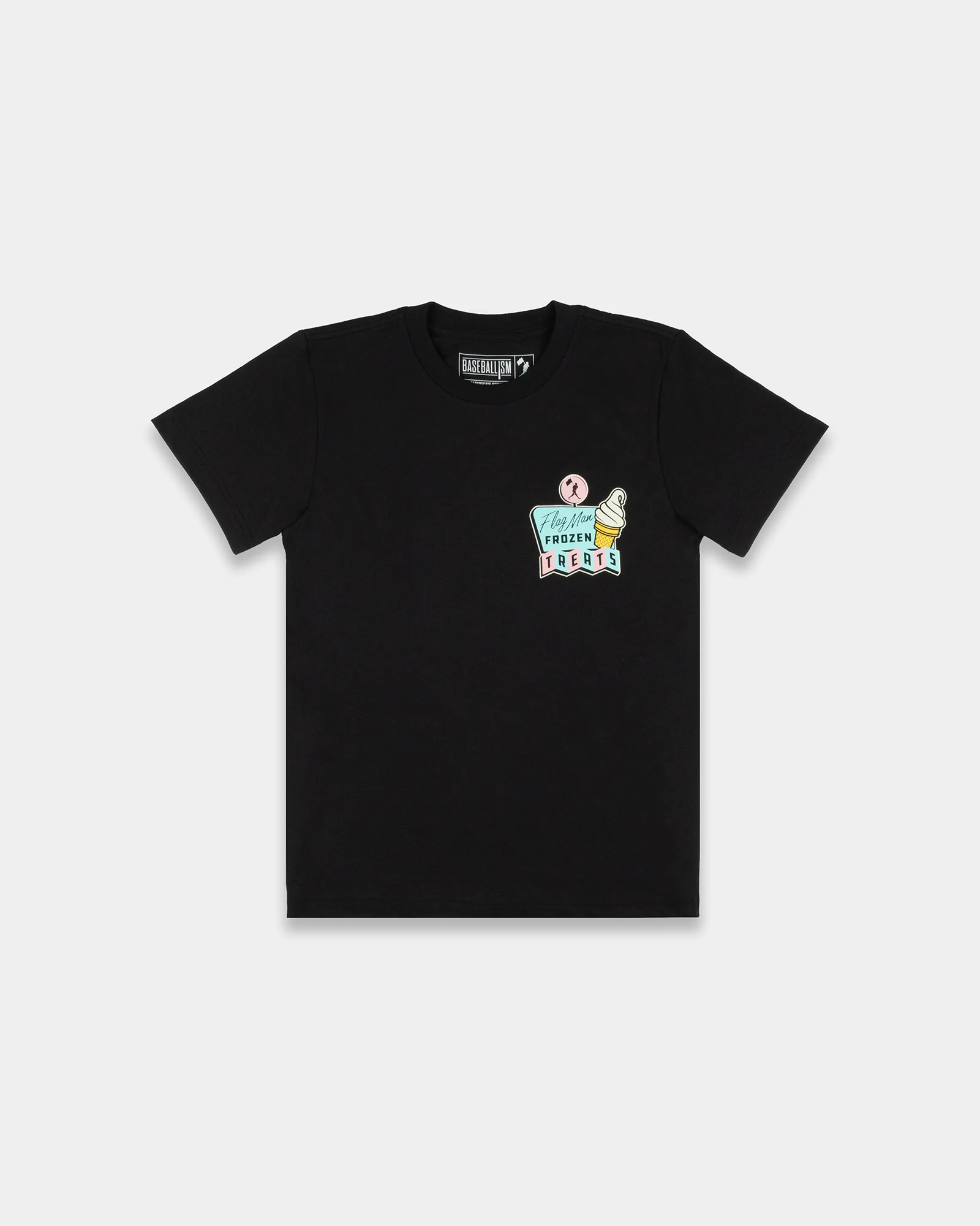 Flag Man Frozen Treats T-Shirt (Black) - Youth - Image 2