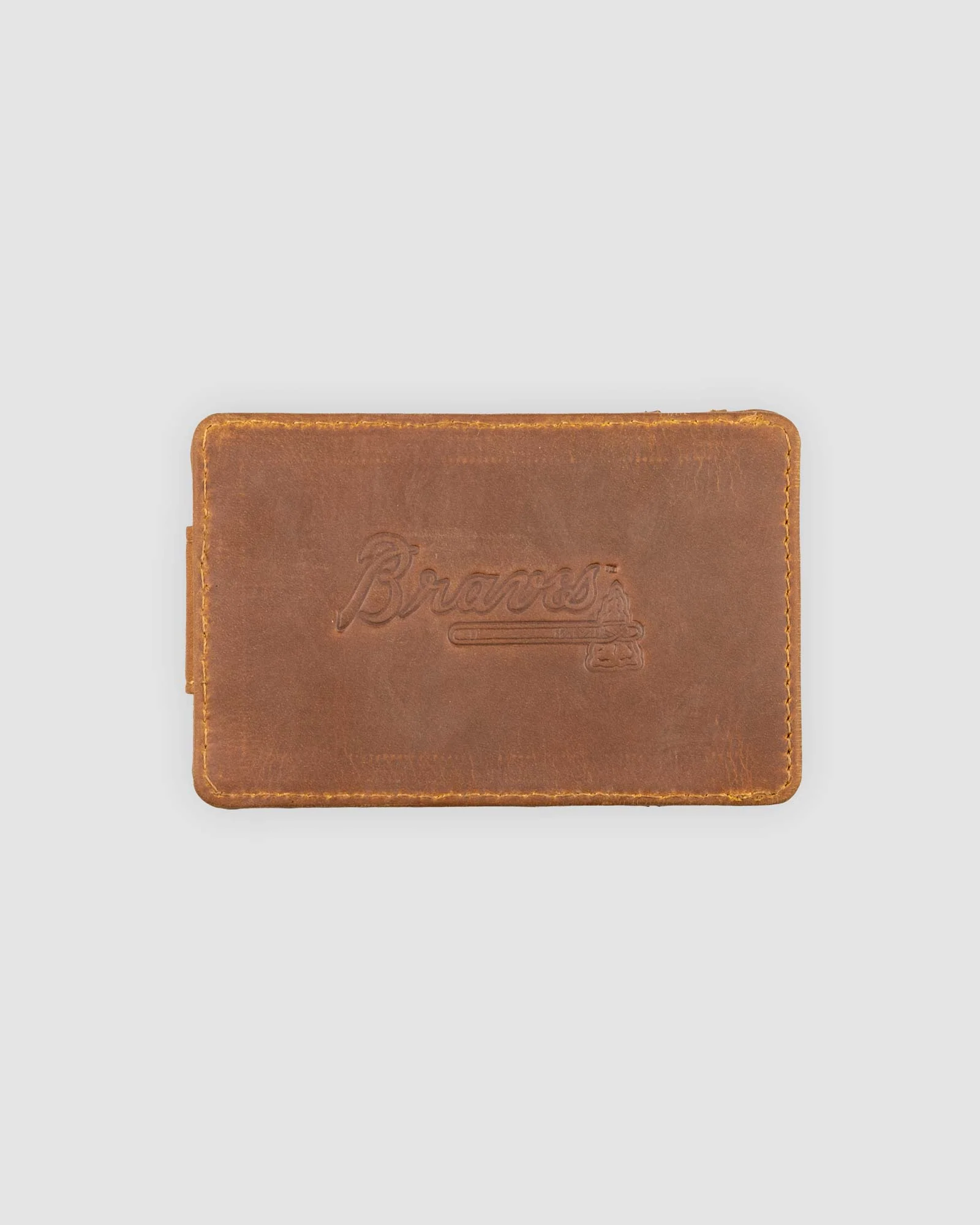 Flag Man Glove Leather Money Clip Wallet - Atlanta Braves - Image 2