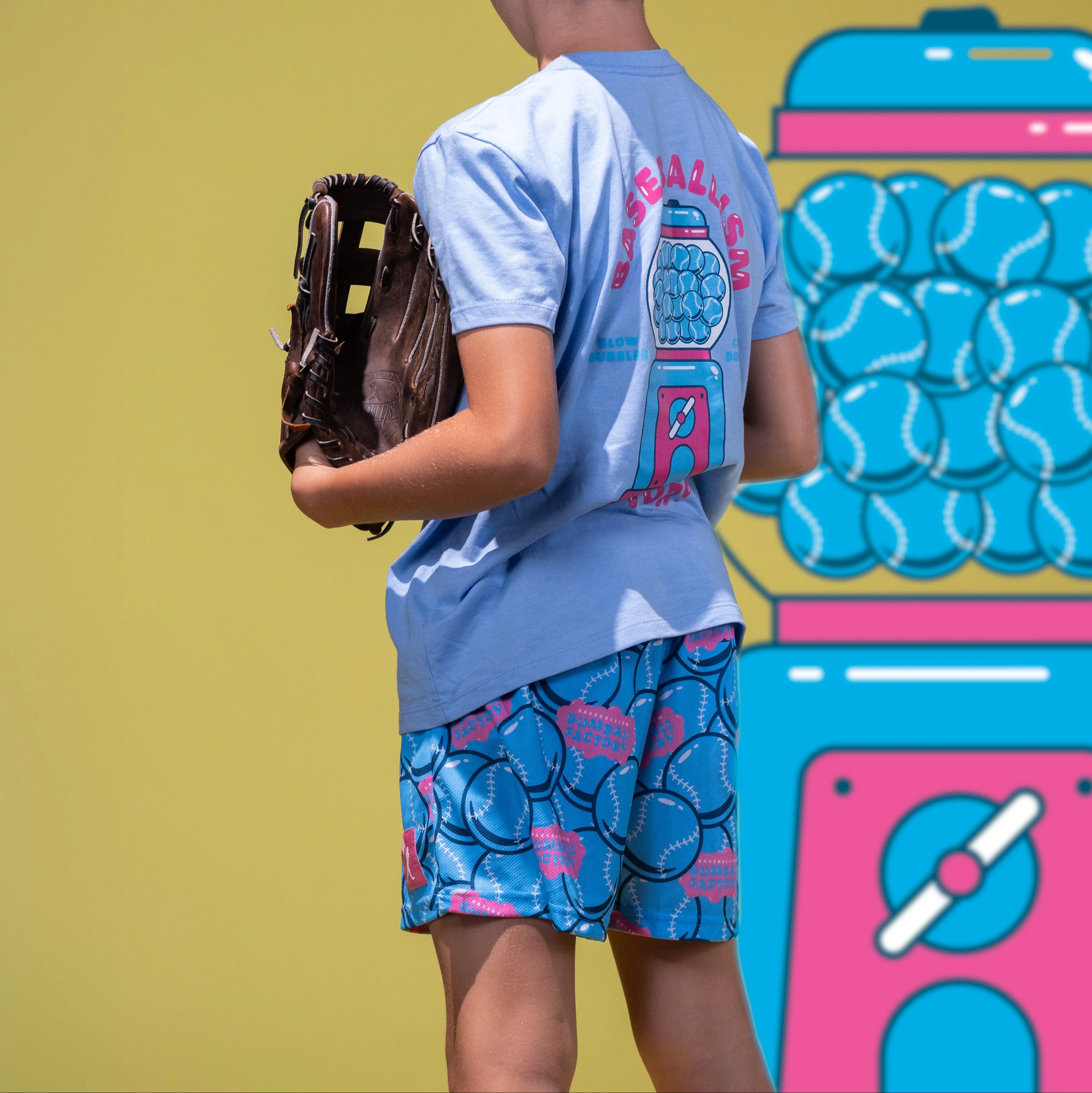 Gumball Factory Diamond Air Mesh Shorts (Light Blue) - Youth - Image 6