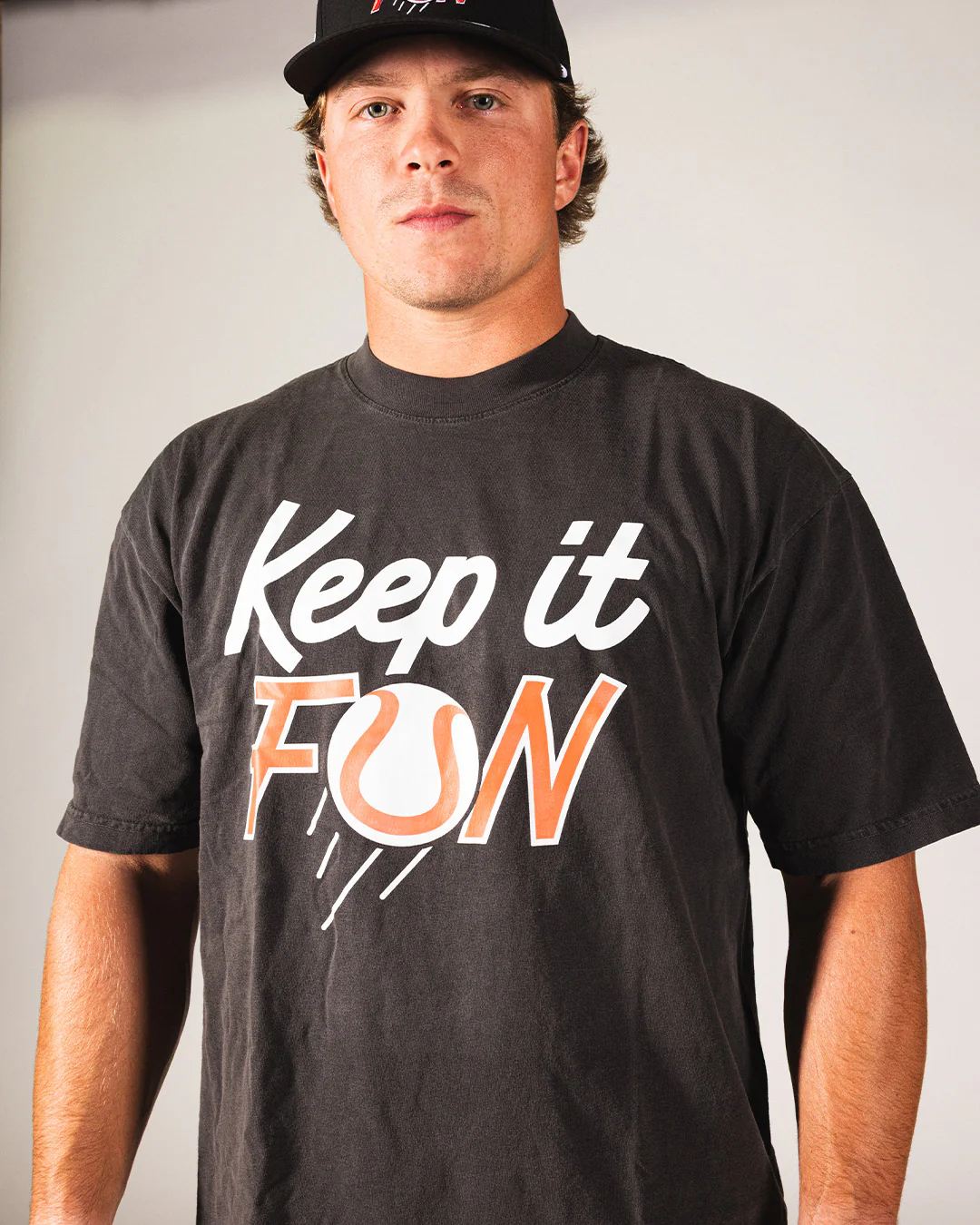 Keep It Fun Relaxed Fit T-Shirt (Black) - Baseballism x Austin Schultz - Image 2