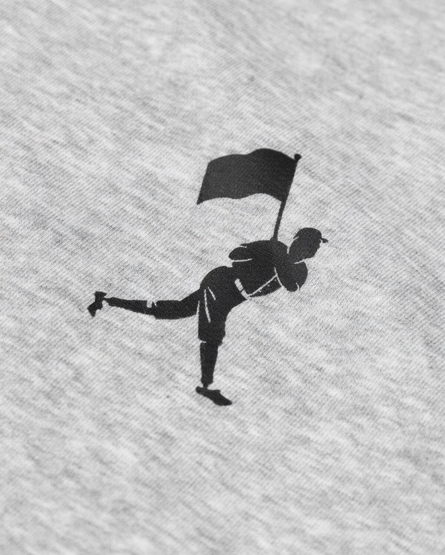 Legacy Flag Man Sponge Fleece Quarter Zip - Athletic Grey - Image 2