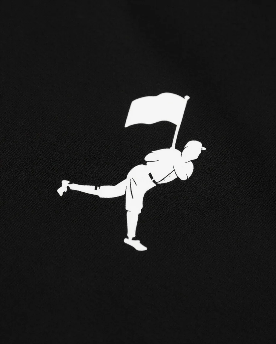 Legacy Flag Man Sponge Fleece Quarter Zip - Black - Image 5