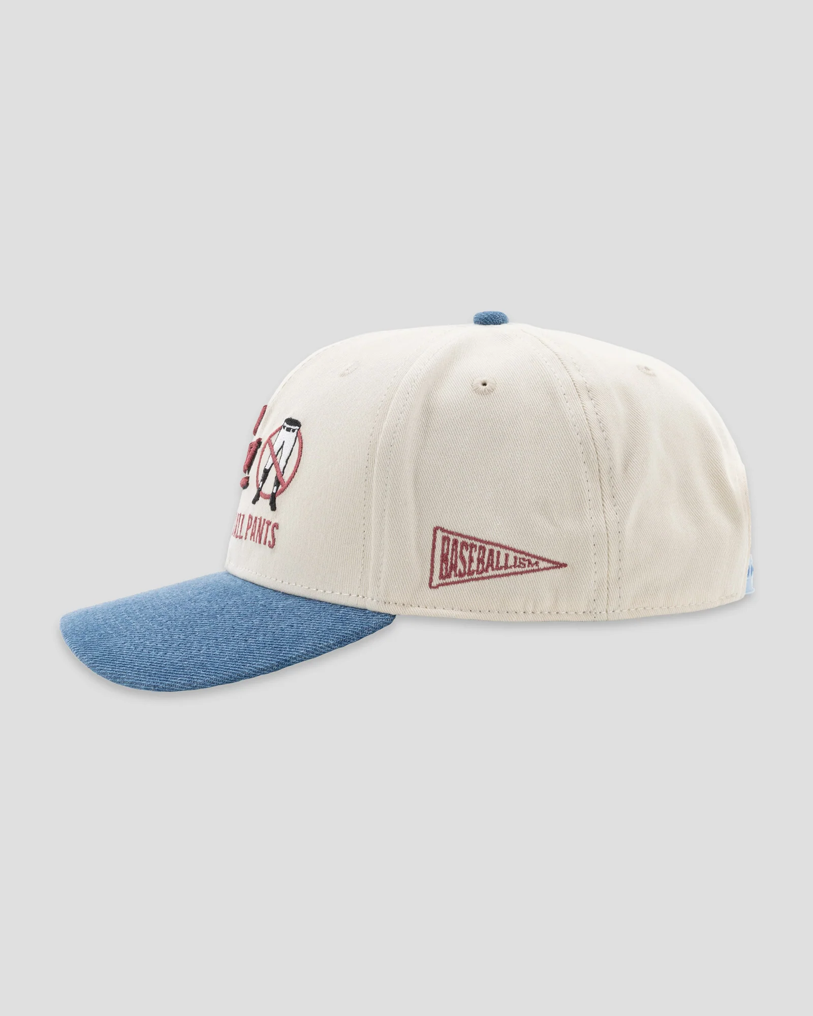 Moms Against White Baseball Pants Denim Fan Cap - Image 3