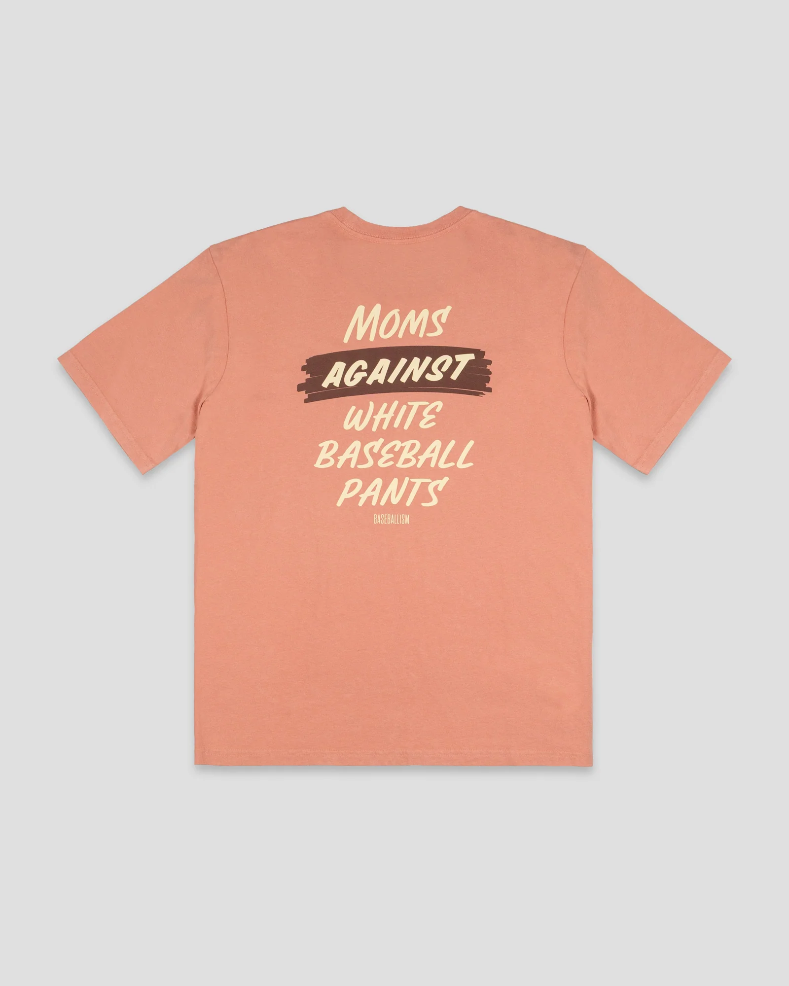 Moms Against White Baseball Pants Women's Relaxed Fit Resin Washed T-Shirt - Dusty Rose