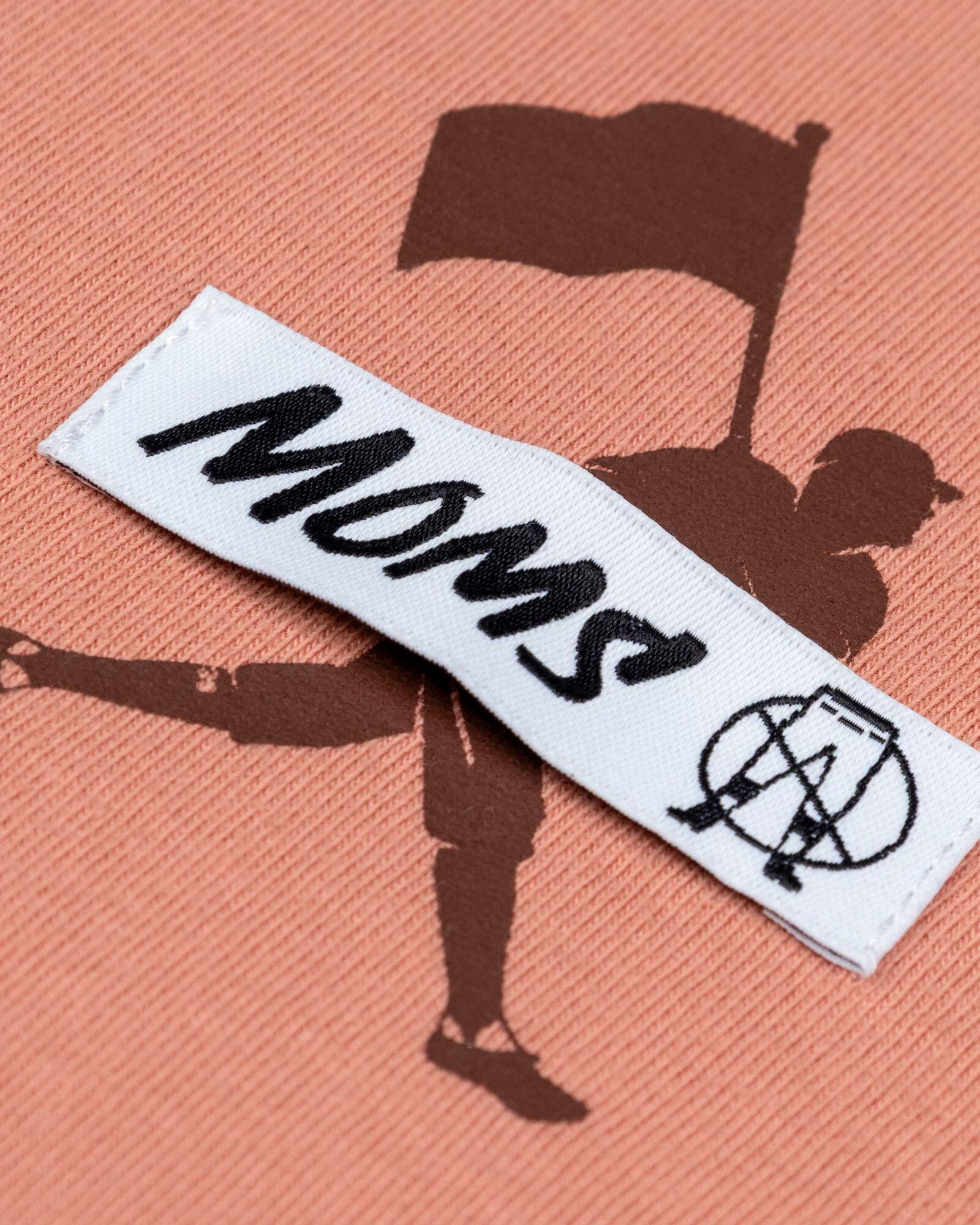 Moms Against White Baseball Pants Women's Relaxed Fit Resin Washed T-Shirt - Dusty Rose - Image 3