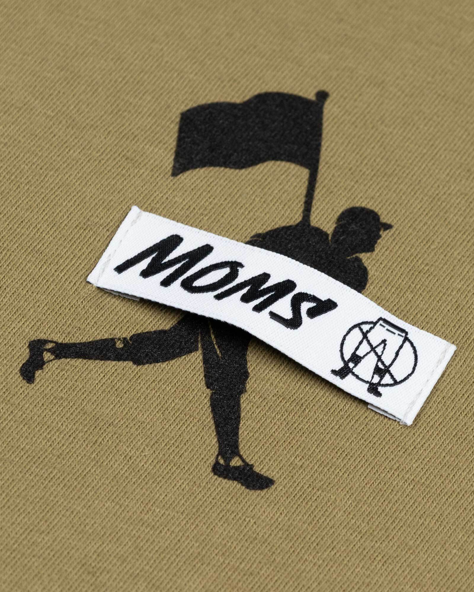 Moms Against White Baseball Pants Women's Relaxed Fit Resin Washed T-Shirt - Green - Image 3