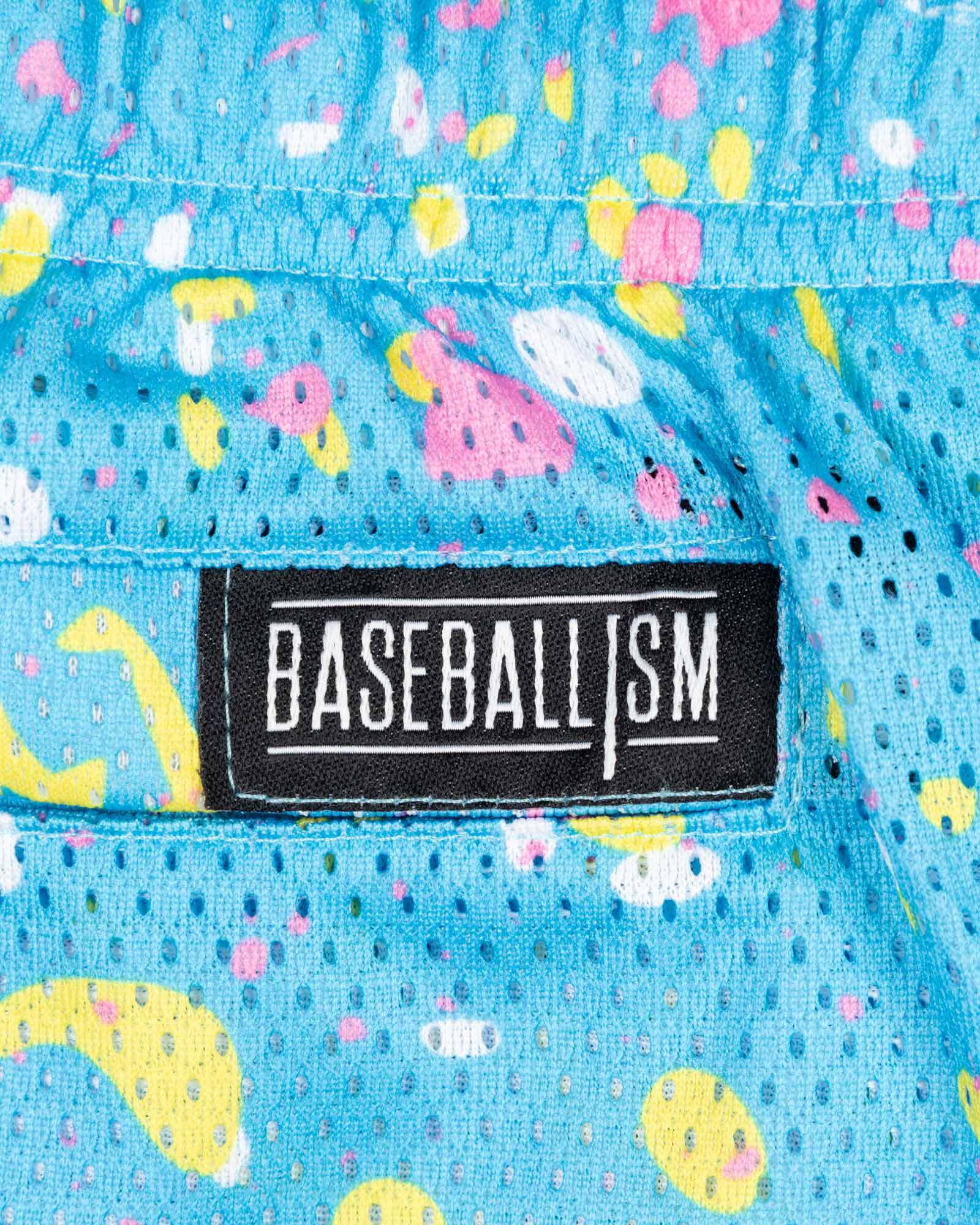 Pitchers That Paint Diamond Pro Mesh Shorts (Blue) - Youth - Image 5